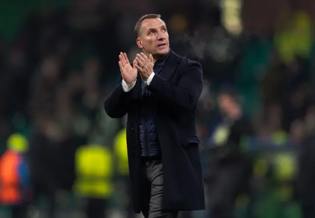 Brendan Rodgers applauding