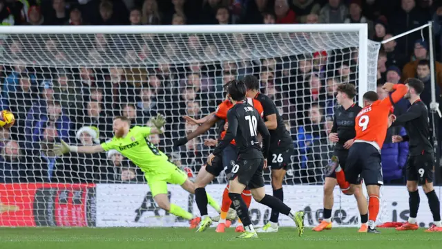 Carlton Morris equalises for Luton against Stoke