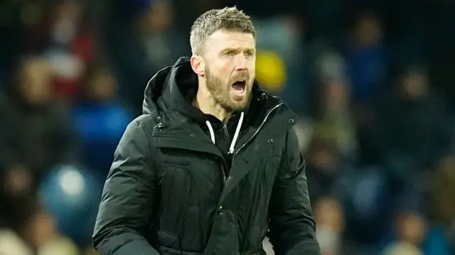 Middlesbrough manager Michael Carrick shouts from the touchline