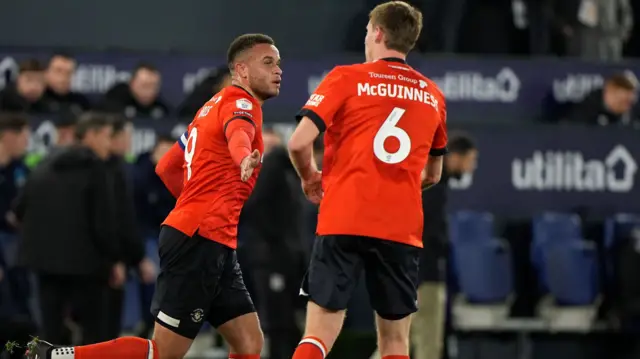 Luton goalscorer Carlton Morris