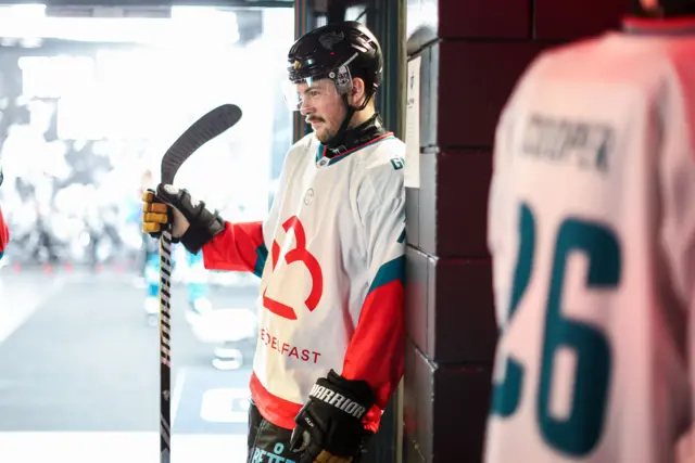 Giants Josh Roach getting ready for the game against Dundee