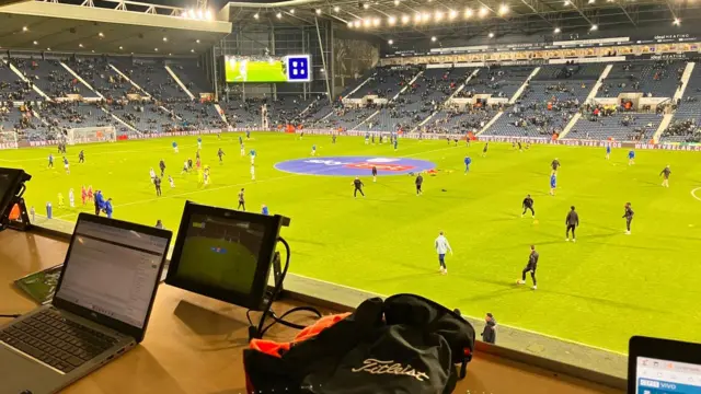 The view from The Hawthorns pressbox