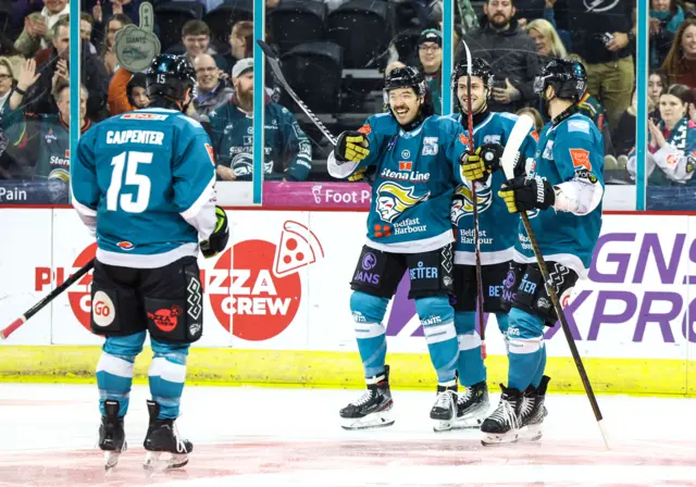 Elijah Barriga celebrates the Giants first goal