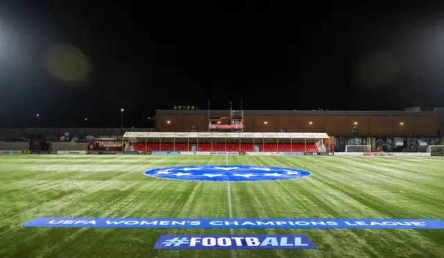 A general view of New Douglas Park ahead of UWCL clash between Celtic and Real Madrid