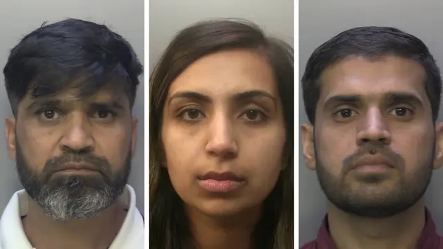 Three headshots next to each other. From left to right: Urfan Sharif, Beinash Batool, Faisal Malik