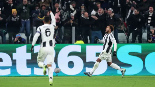 Weston McKennie of Juventus celebrates scoring