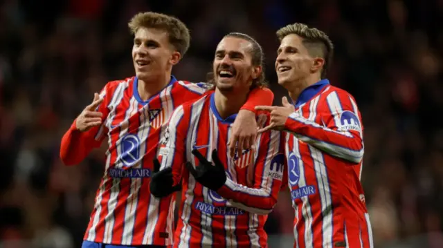 Antoine Griezmann celebrates