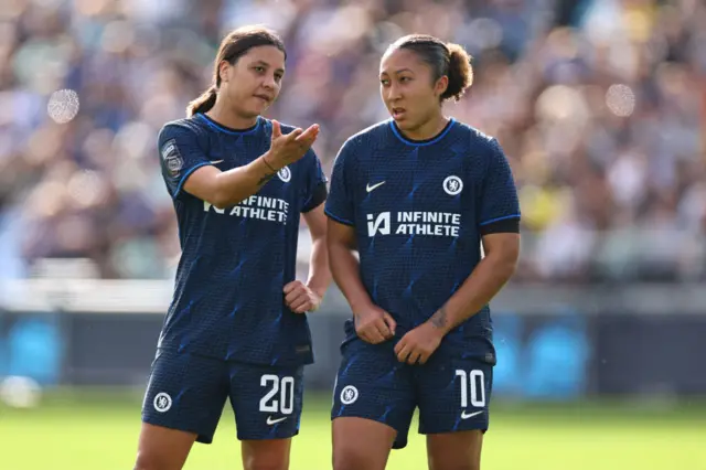 Sam Kerr and Lauren James of Chelsea