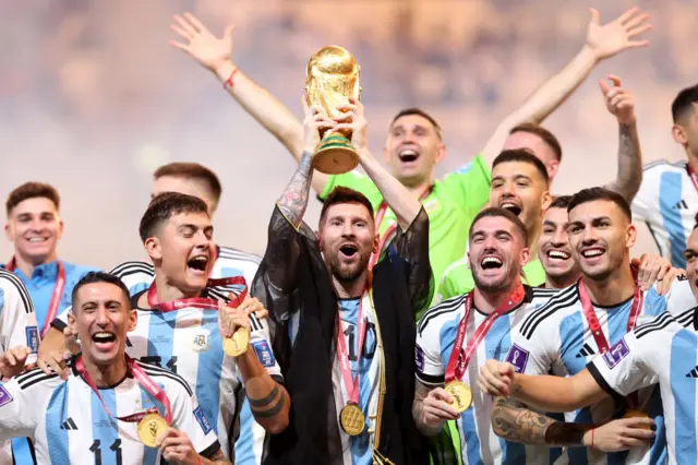 Lionel Messi lifts World Cup