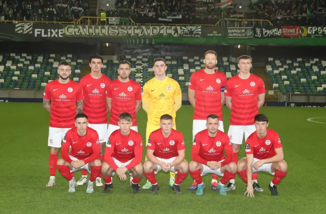 The Larne side that faced St Gallen in a previous game