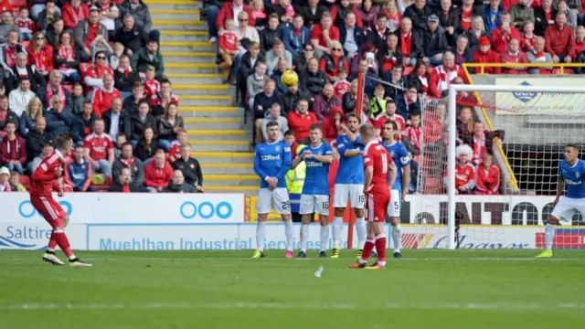 James Maddison scores against Rangers