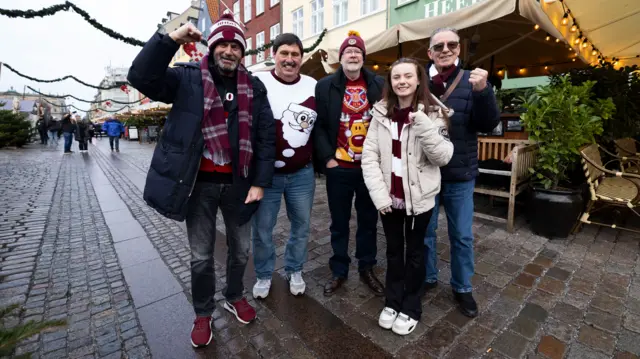 Hearts fans in Copenhagen