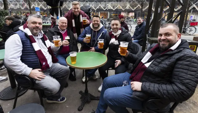 Hearts fans in Copenhagen