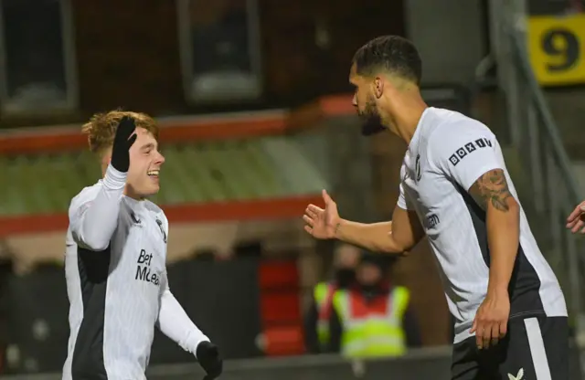 Charlie Lindsay celebrates