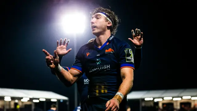 Jamie Ritchie celebrates his try