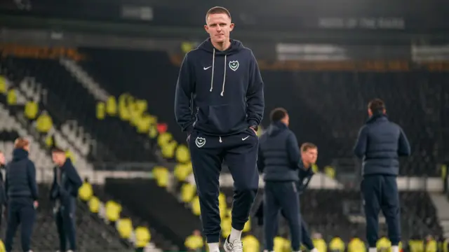 Colby Bishop arrives at Pride Park