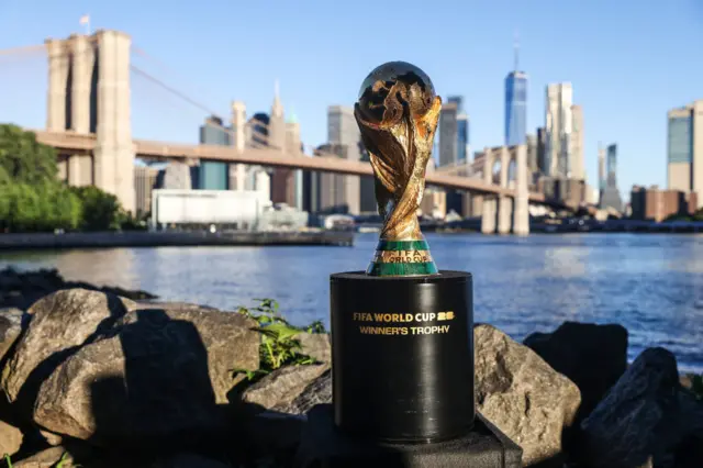 The Fifa World Cup trophy in the USA