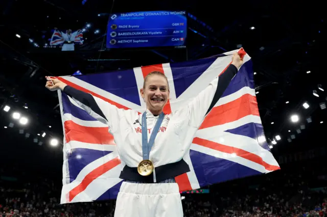 Bryony Page GB flag