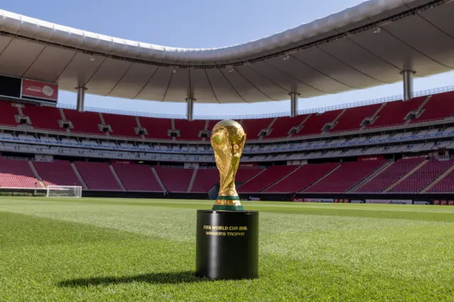 The Fifa World Cup trophy in Mexico