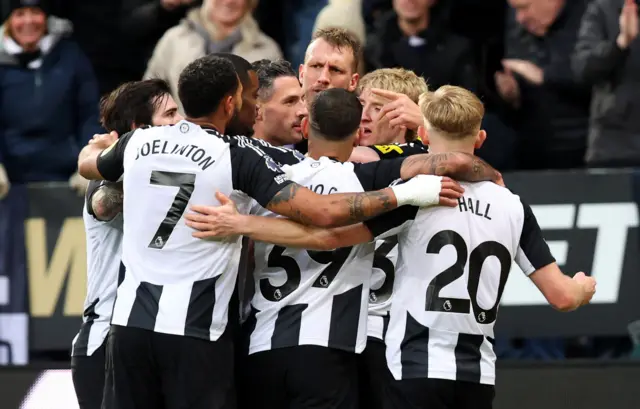 Newcastle United's Jacob Murphy celebrates scoring their first goal