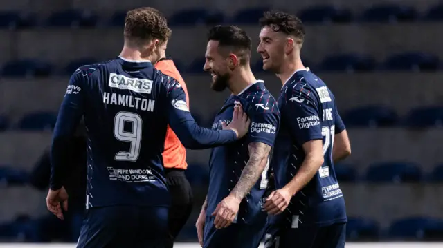 Raith Rovers players celebrating