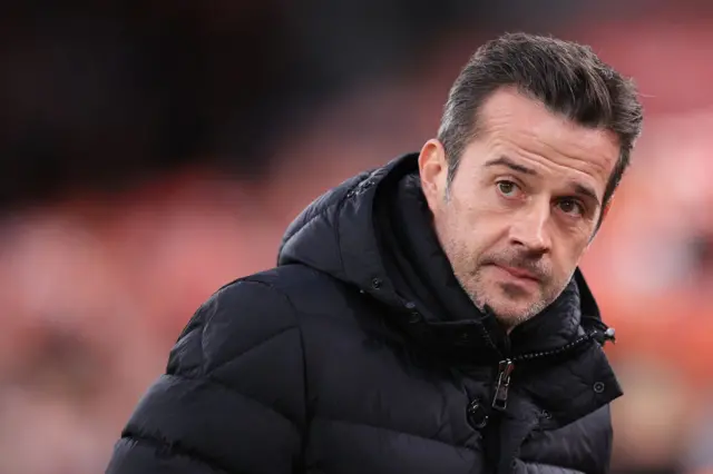 Fulham manager Marco Silva looks on