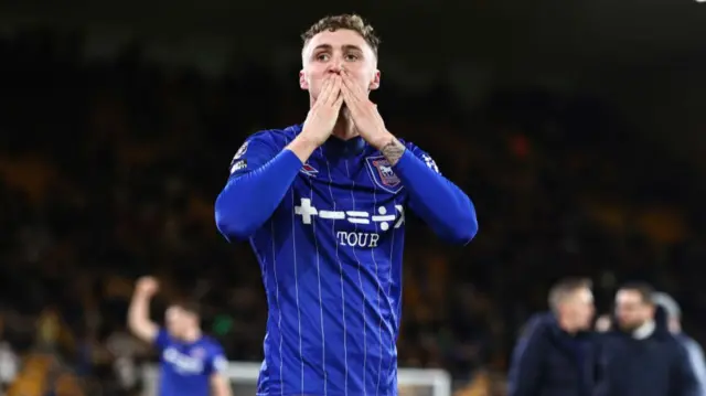 Jack Taylor of Ipswich Town celebrates their victory