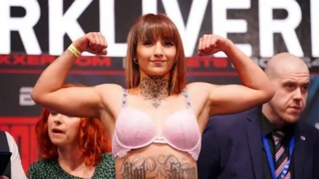 Bexcy Mateus during the weigh-in at BOXPARK Liverpool. Picture date: Friday December 13, 2024.