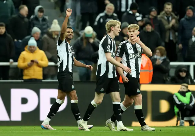 Newcastle United's Jacob Murphy celebrates scoring their fourth goal