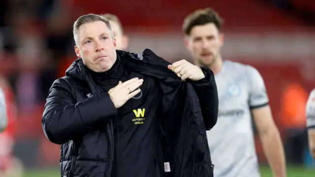 Millwall boss Neil Harris after his last game in charge at Middlesbrough