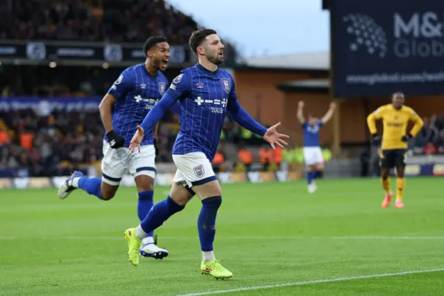 Conor Chaplin of Ipswich Town celebrates