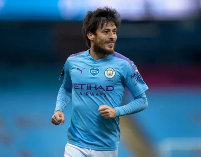 David Silva playing for Man City