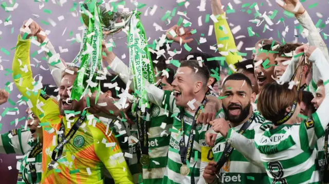 Celtic lift the cup