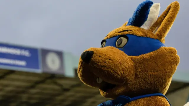 Kilmarnock mascot Captain Conker during a William Hill Premiership match between Kilmanock and Heart of Midlothian at Rugby Park