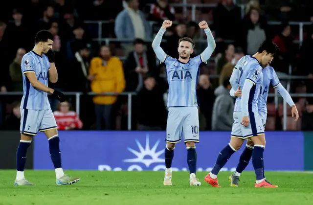 James Maddison scores to make it 5-0 Tottenham