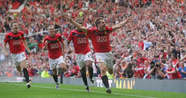 Michael owen celebrates