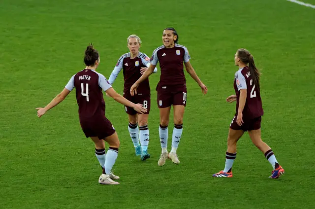 Kenza Dali of Aston Villa celebrates