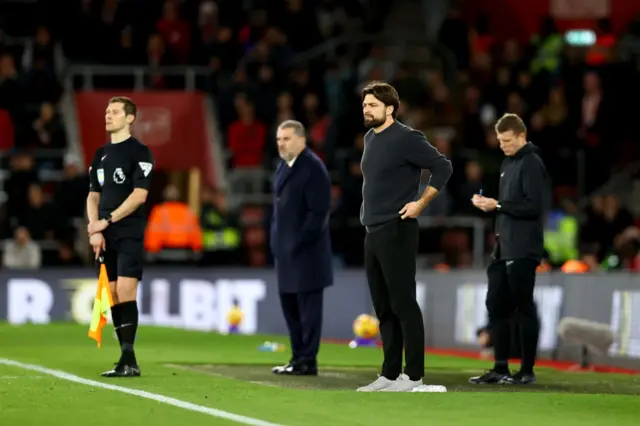 Russell Martin looks on on the touchline