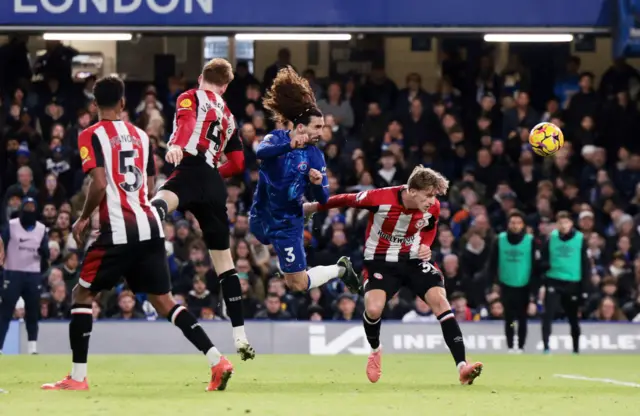 Cucurella scores for Chelsea against Brentford