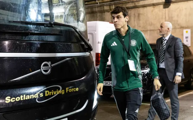 Paulo Bernardo arriving at Hampden