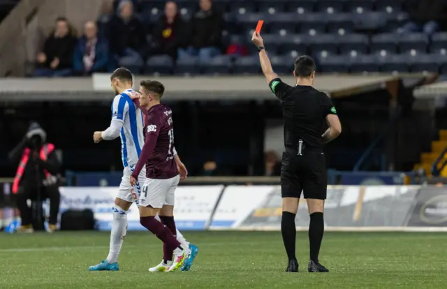 Robbie Deas red card