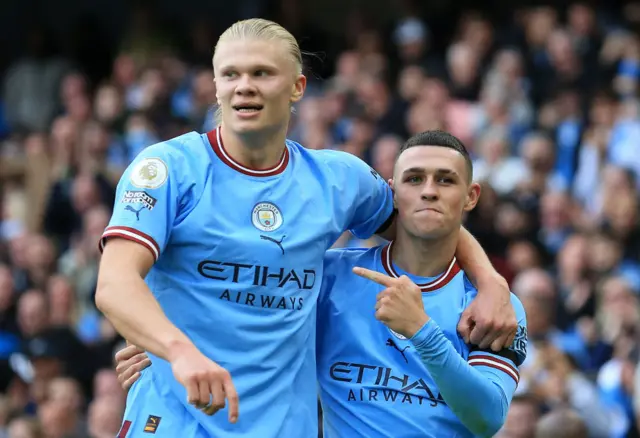 Erling Haaland and Phil Foden