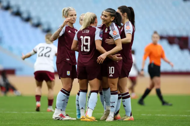 Adriana Leon of Aston Villa celebrates