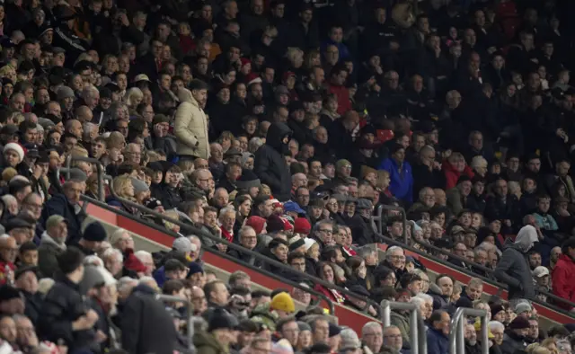 Southampton fans leaving their seats