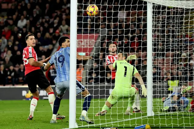 James Maddison scores Tottenham's fifth goal against Southampton