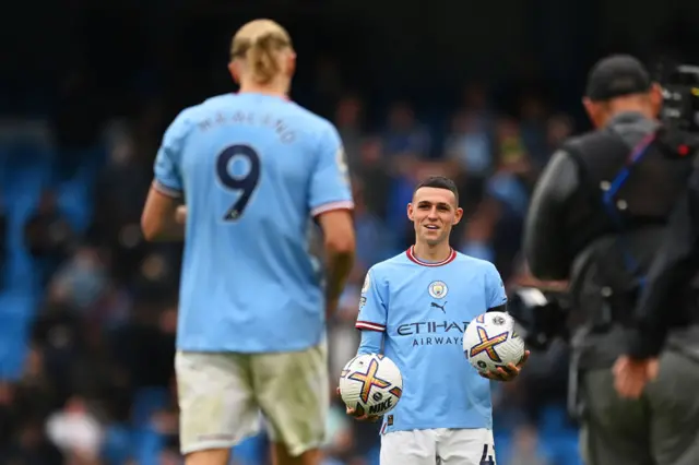 Phil Foden and Erling Haaland hat tricks