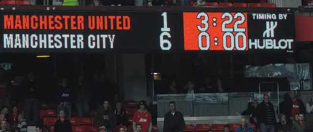 Man Utd 1-6 Man City scoreboard