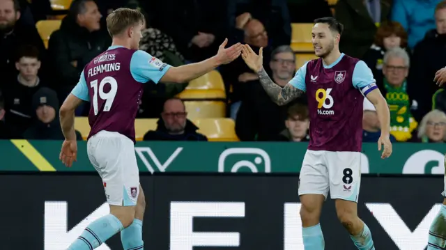 Josh Brownhill celebrates scoring for Burnley