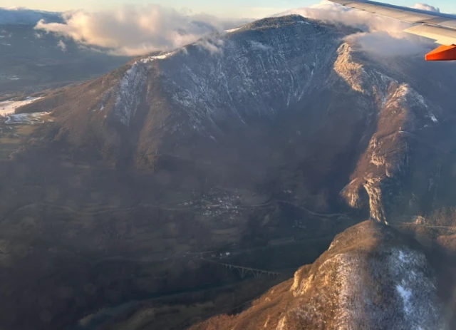 The Alps on the flight into Switzerland