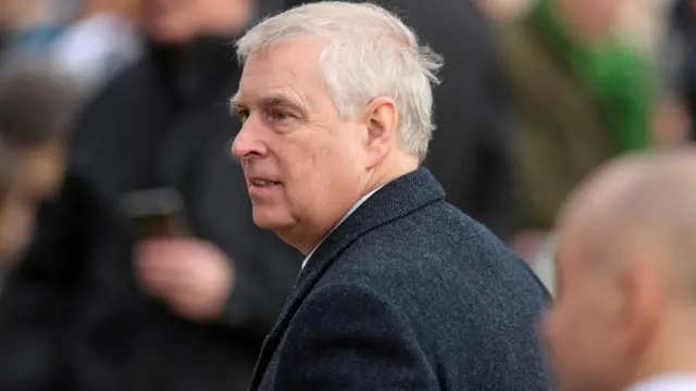 FILE PHOTO: Britain's Prince Andrew attends the Royal Family's Christmas Day service at St. Mary Magdalene's church, as the Royals take residence at the Sandringham estate last year
